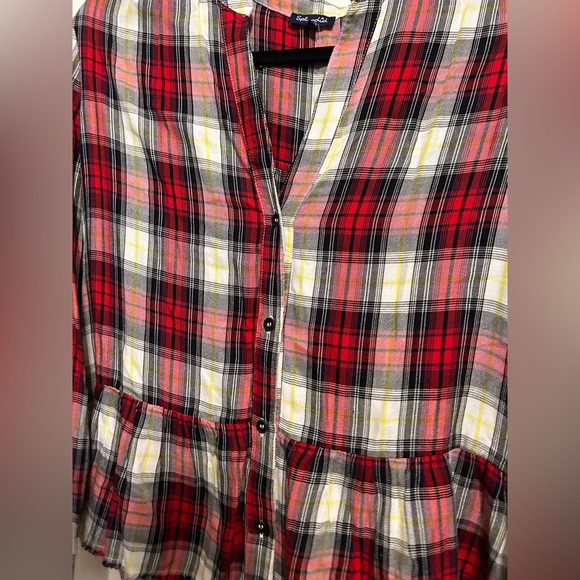 Splendid Patterned (Plaid) Blouse - Picture 2 of 9